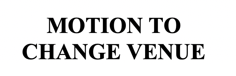 Change Of Venue Motion Immigration Sample