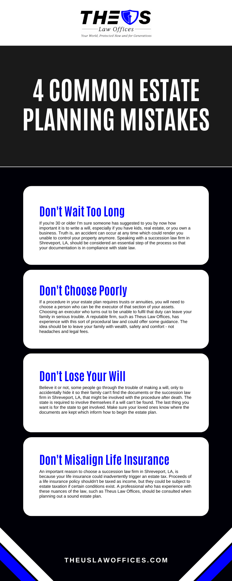 4 Common Estate Planning Mistakes Infographic